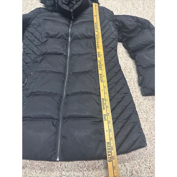 Kenneth Cole NY Down Puffer Jacket Coat w/Faux Fur Trim Hood Sz S - Picture 4 of 9